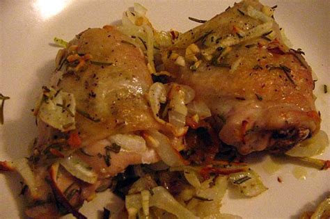 baked-chicken-with-onions-garlic-rosemary image