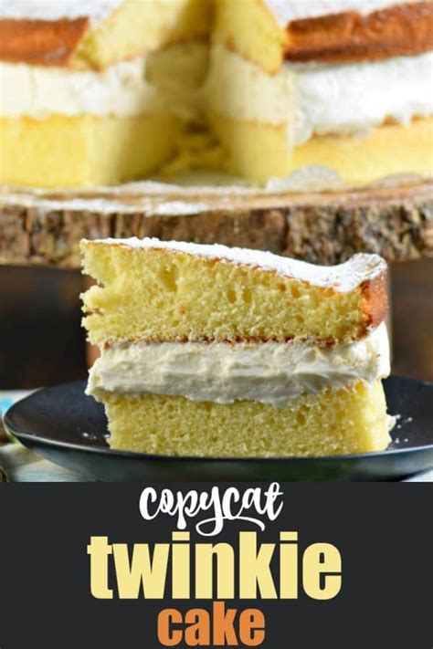 easy-copycat-twinkie-cake-recipe-shugary-sweets image