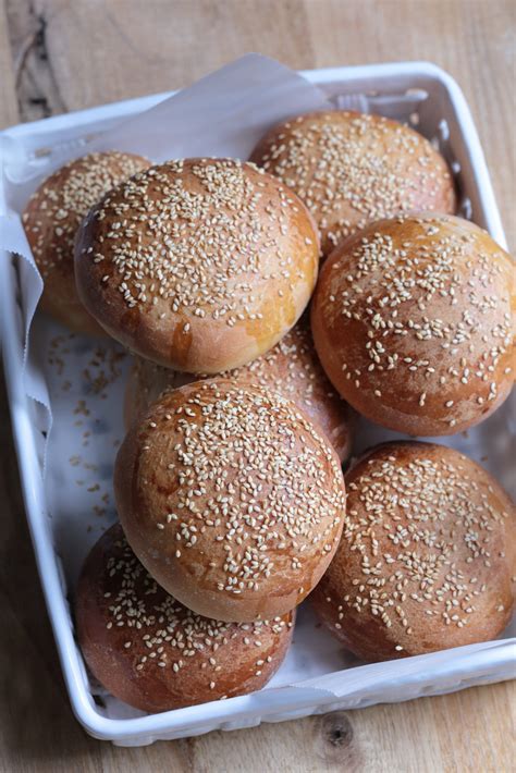 easy-burger-buns-king-arthur-flour-ever-open-sauce image