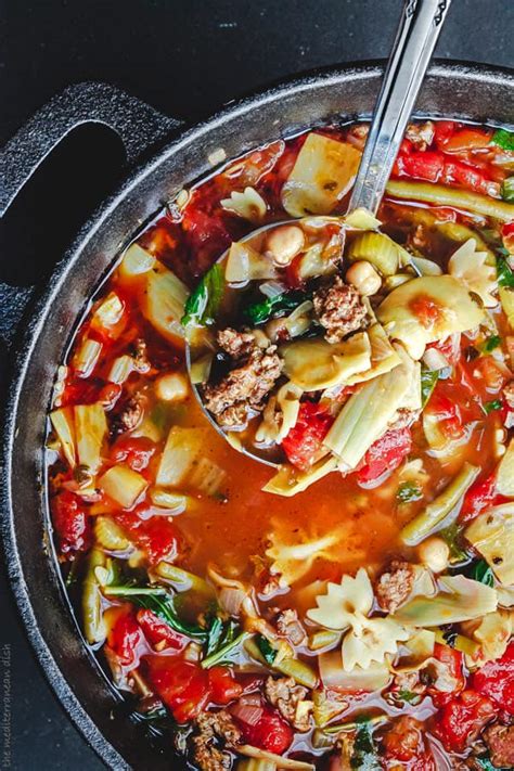 italian-sausage-minestrone-recipe-the-mediterranean-dish image