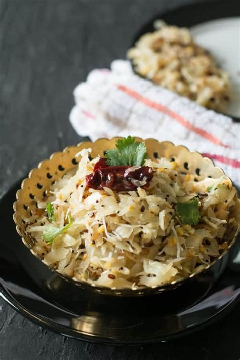 cabbage-poriyal-south-indian-stir-fry-recipe-pepper image