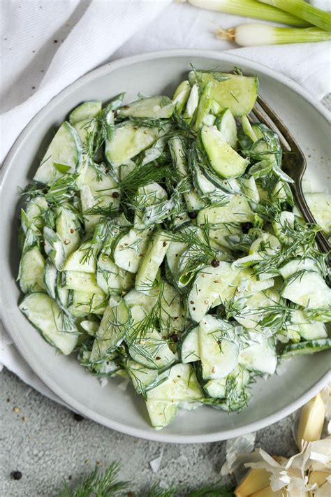 15-minute-creamy-cucumber-salad-recipe-momsdish image
