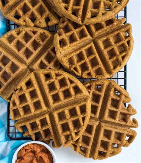 whole-wheat-pumpkin-waffles-recipe-healthy image