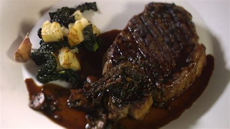 steak-bordelaise-with-cavolo-nero-recipe-bbc-food image