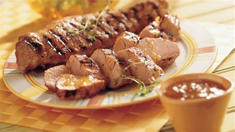 grilled-peach-and-mustard-glazed-pork-tenderloin image