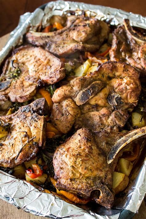 pork-chops-and-roasted-vegetables-the-bossy-kitchen image