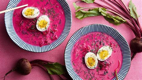 how-to-make-chlodnik-polish-cold-beet-soup-epicurious image