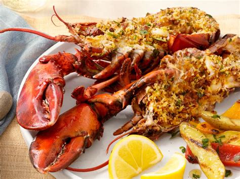deviled-portuguese-grilled-lobsters-food-network image