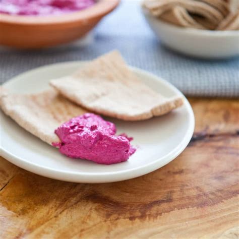 easy-colorful-appetizer-recipe-creamy-beet-tahini-dip image