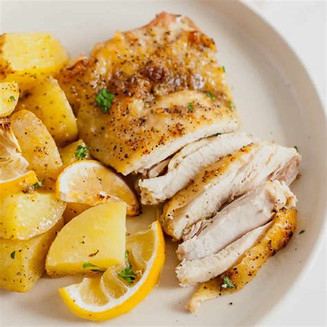 roasted-chicken-thighs-and-potatoes-thyme-joy image