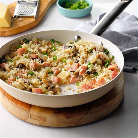 skillet-ham-rice-recipe-how-to-make-it-taste-of-home image