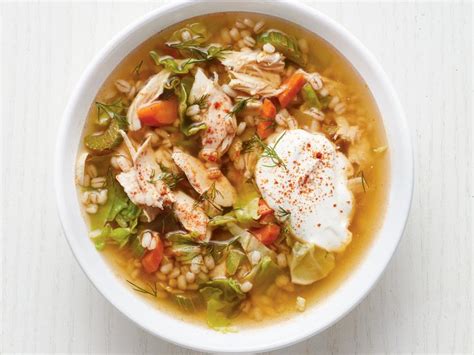 chicken-and-barley-soup-recipe-food-network-kitchen image