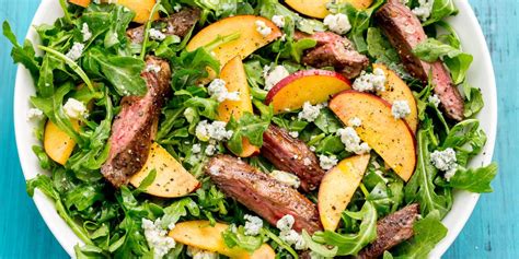 balsamic-grilled-steak-salad-with-peaches-delish image