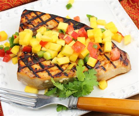 grilled-swordfish-with-mango-salsa-palatable-pastime image