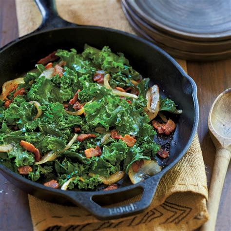 braised-kale-with-bacon-and-onions-farm-flavor image