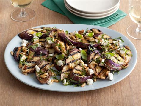 grilled-eggplant-and-goat-cheese-salad-food-network image