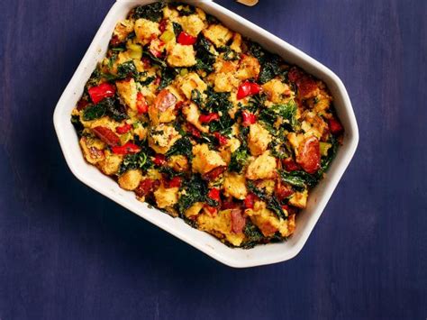 chorizo-kale-and-cornbread-stuffing-food-network image