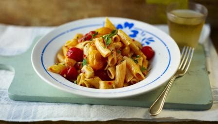 halloumi-pasta-with-cherry-tomatoes-recipe-bbc-food image
