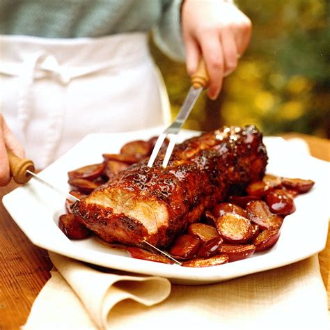 molasses-glazed-grilled-pork-loin-recipe-martha-stewart image