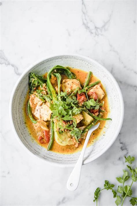 curry-salmon-with-coconut-milk-and-bok-choy-real image