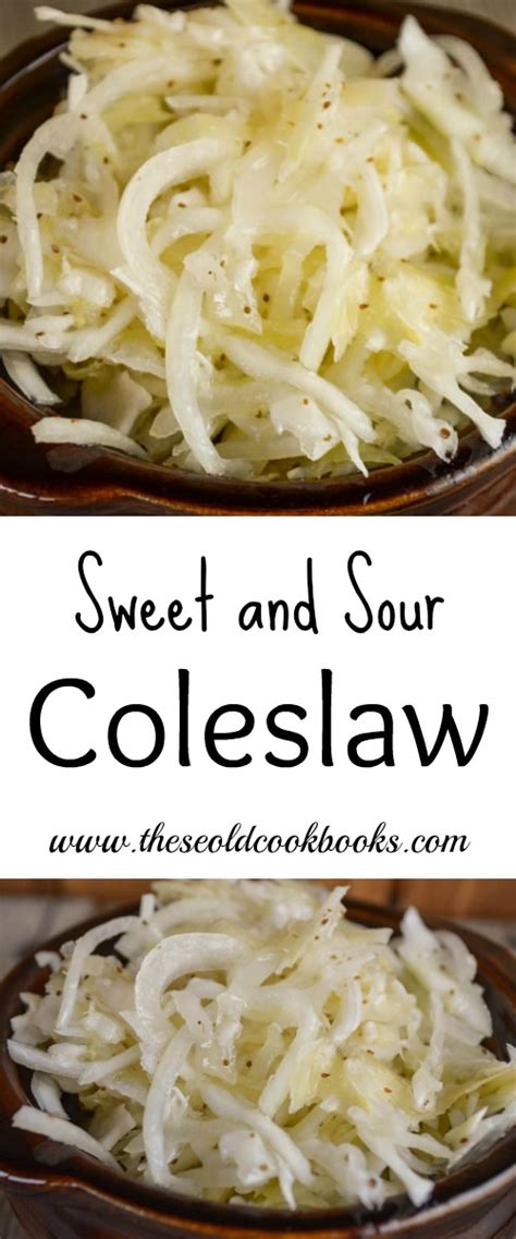 sweet-and-sour-coleslaw-recipe-these-old-cookbooks image