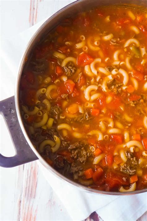 hamburger-soup-with-macaroni-this-is-not-diet-food image