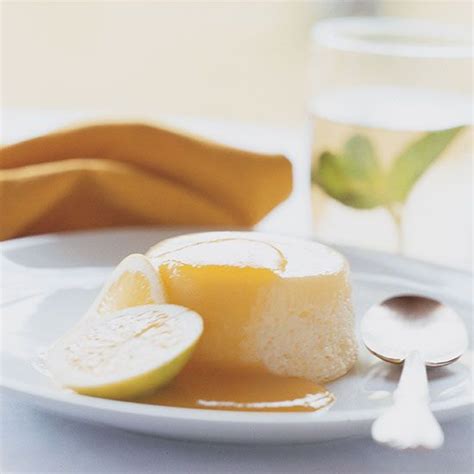 lemon-pudding-cakes-with-apricot-sauce image
