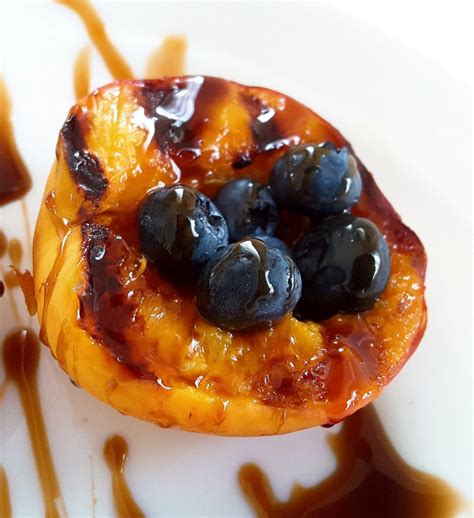 grilled-peaches-with-sweet-balsamic-glaze-cooking image