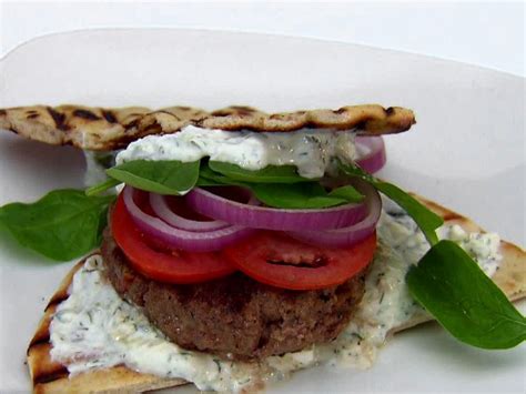 lamb-burgers-with-feta-tzatziki-spread-recipe-food image