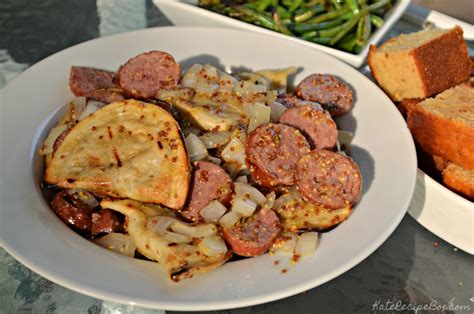 grilled-pierogies-and-kielbasa-with-mustard-sauce image