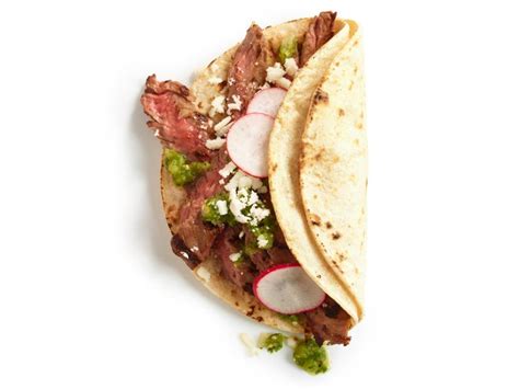 steak-tacos-with-tomatillo-salsa-recipe-food-network image