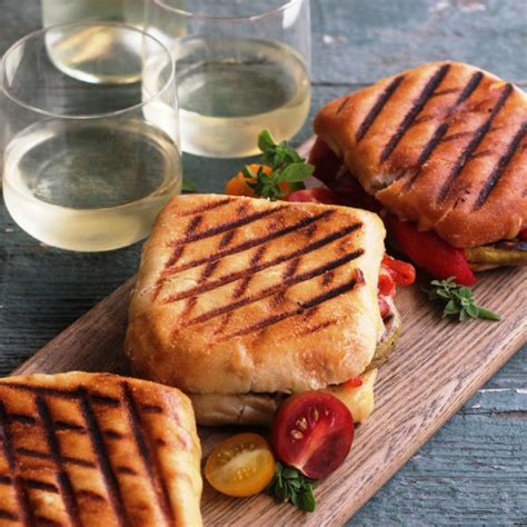 fresh-eggplant-and-roasted-red-pepper-panini image