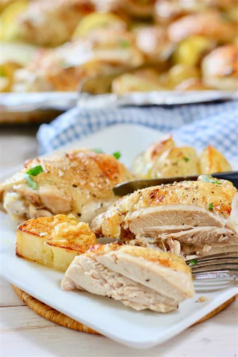 easy-roasted-chicken-thighs-and-potatoes-laughing image