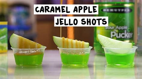 caramel-apple-jello-shots-tipsy-bartender image