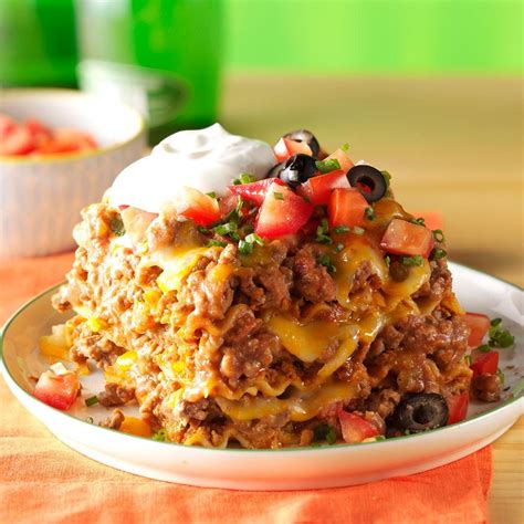 mexican-lasagna-recipe-how-to-make-it-taste-of-home image