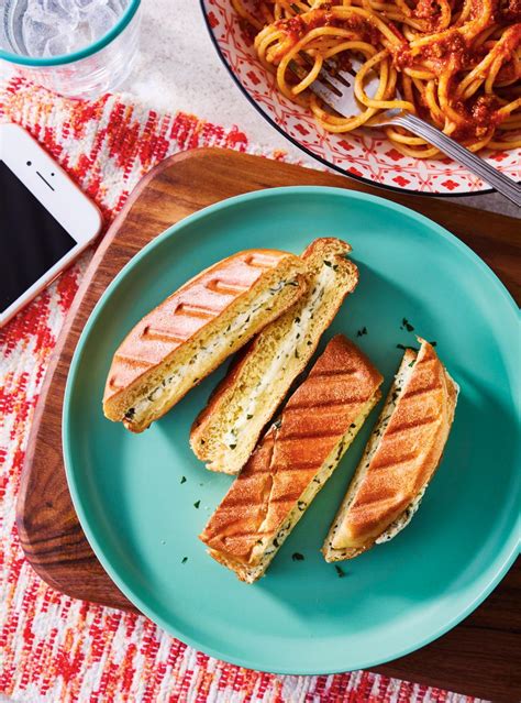 garlic-and-cream-cheese-bread-grilled-cheese-sandwich image