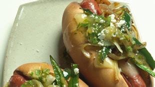 hot-dogs-with-poblanos-pepper-jack-and-tomatillo image