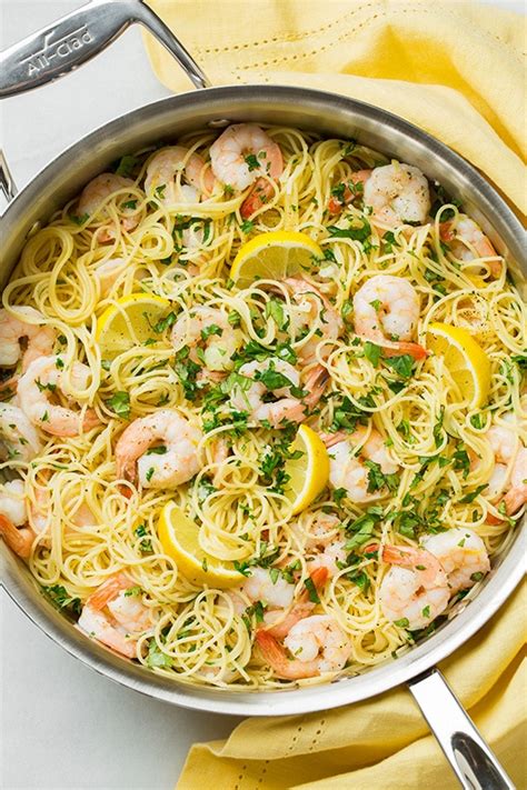 lemon-parmesan-angel-hair-pasta-with-shrimp-cooking image