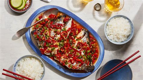 hunan-fish-head-in-chile-sauce-recipe-epicurious image