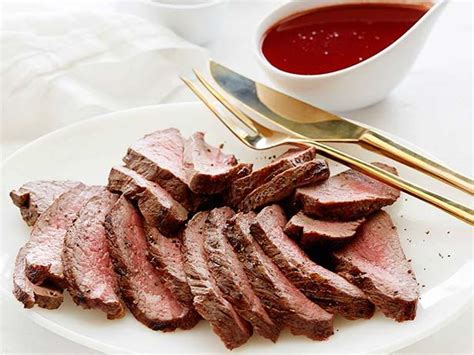 flat-iron-steak-with-red-wine-sauce-food-network image