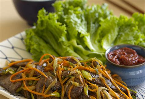 korean-lettuce-wraps-ssambap-recipe-the-spruce image
