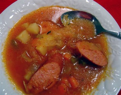 kielbasa-and-sauerkraut-soup-borsch-borscht image