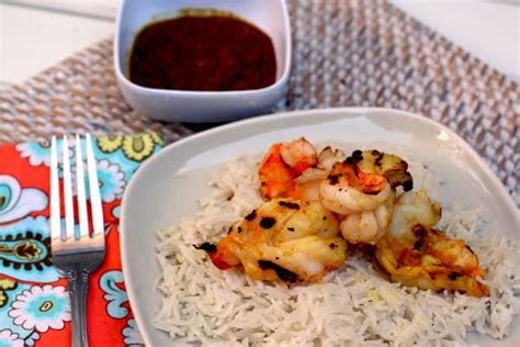 grilled-shrimp-with-fiery-lemongrass-sambal image