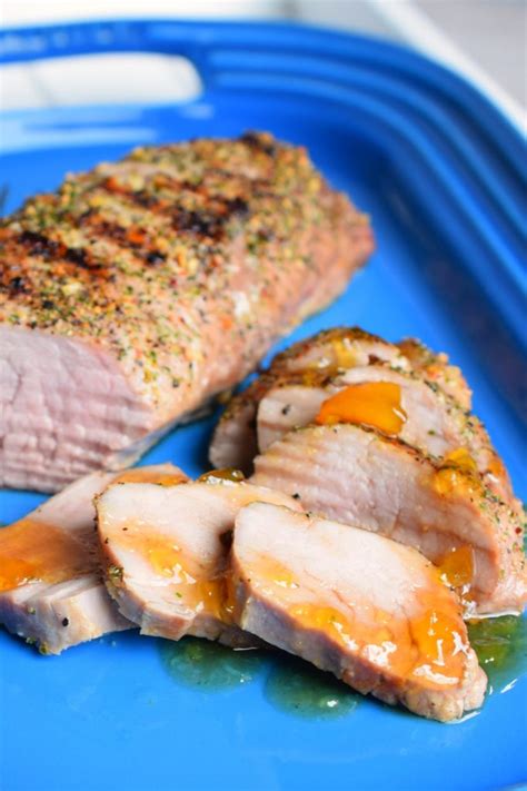 grilled-pork-tenderloin-with-peach-balsamic-sauce image