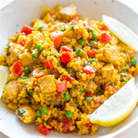 easy-chicken-paella-recipe-averie-cooks image