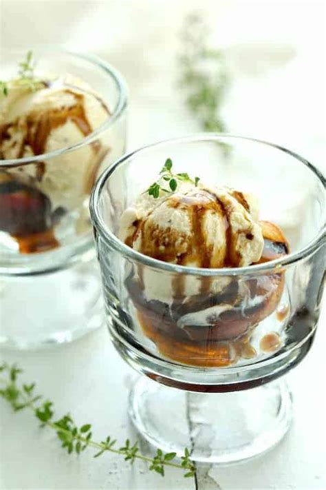 grilled-peaches-with-vanilla-ice-cream-and-honey image