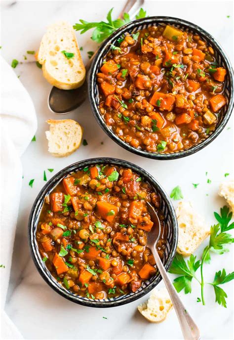 crockpot-lentil-soup-easy-healthy-slow-cooker-soup image