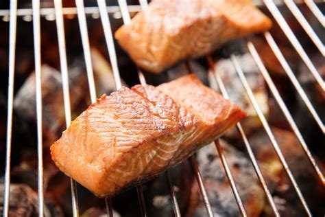 grilled-salmon-steaks-with-lime-butter-recipe-epicurious image