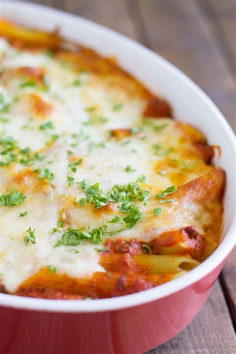 easy-penne-pasta-bake-recipe-with-ground-beef-taste image
