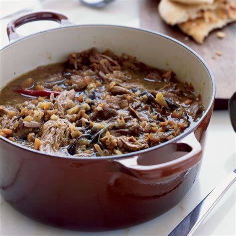 iraqi-lamb-and-eggplant-stew-with-pitas-food-wine image